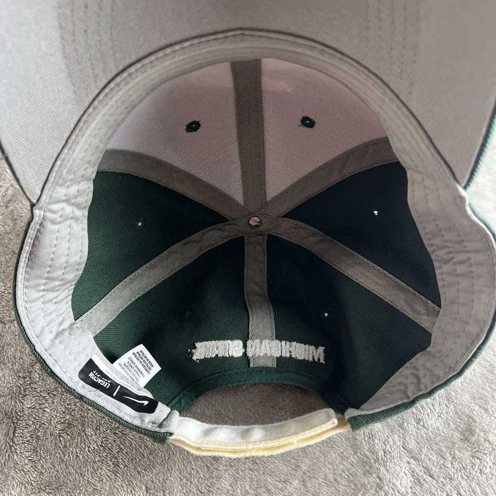 Nike Legacy91 Dri-Fit Michigan State Spartan‎ Crest Green White Hat Adjustable - Picture 7 of 10
